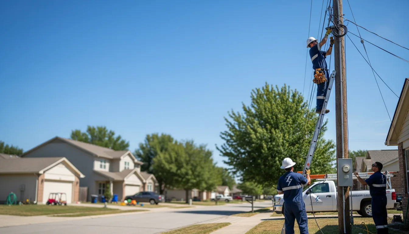 Residential electrician providing installation services in Duncanville, TX
